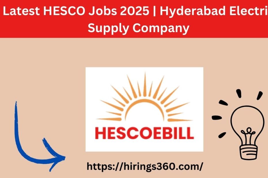 Latest HESCO Jobs 2025 | Hyderabad Electric Supply Company