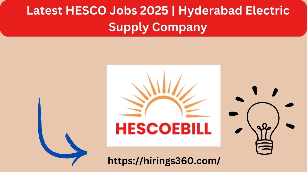 Latest HESCO Jobs 2025 | Hyderabad Electric Supply Company