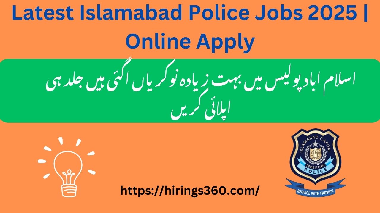 Latest Islamabad Police Jobs 2025 | Online Apply