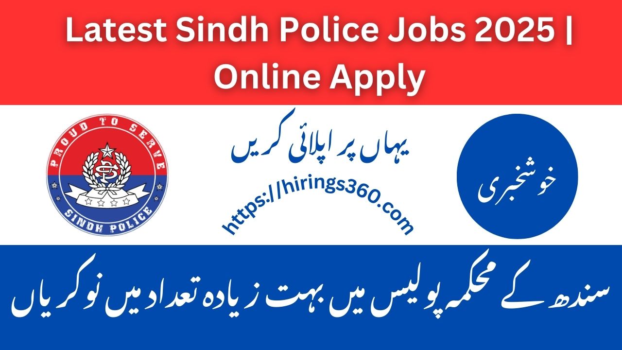 Latest Sindh Police Jobs 2025 | Online Apply