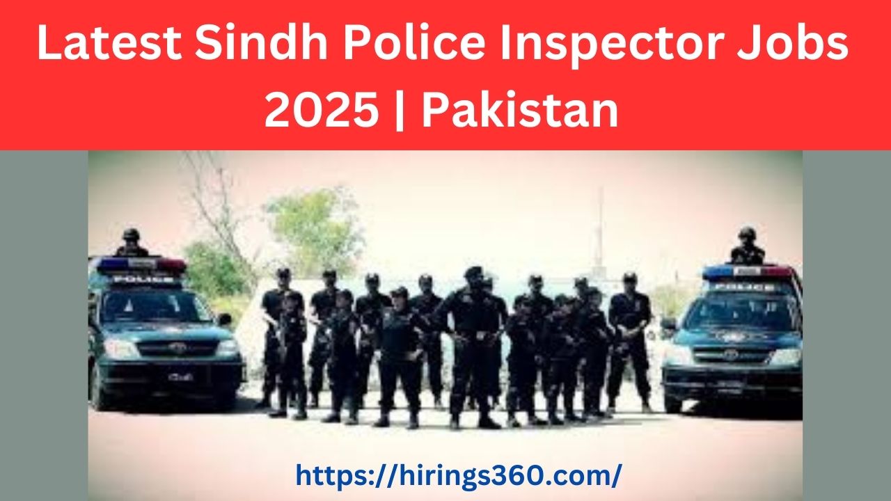 Latest Sindh Police Inspector Jobs 2025 | Pakistan